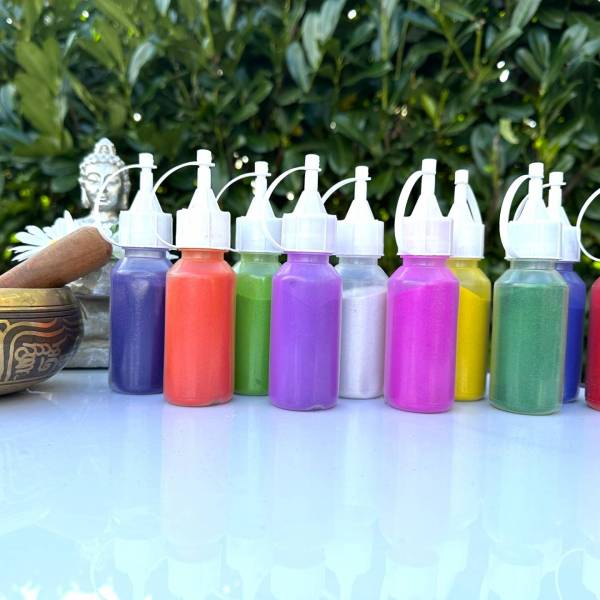 Rangoli Set Of 10 Vibrant Colours, 100gm Each