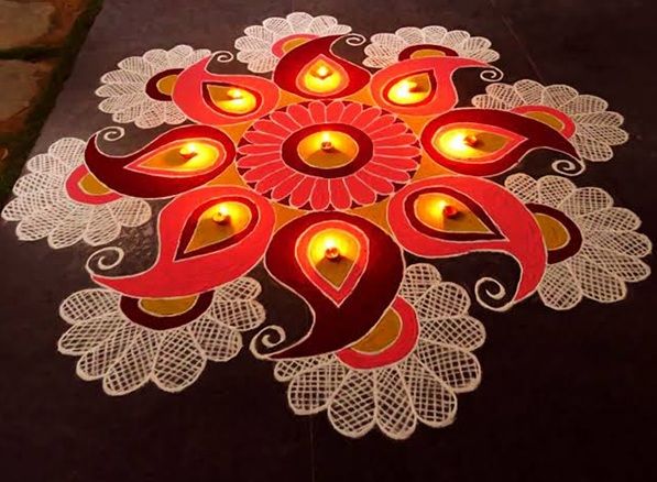 Diwali Diya Rangoli