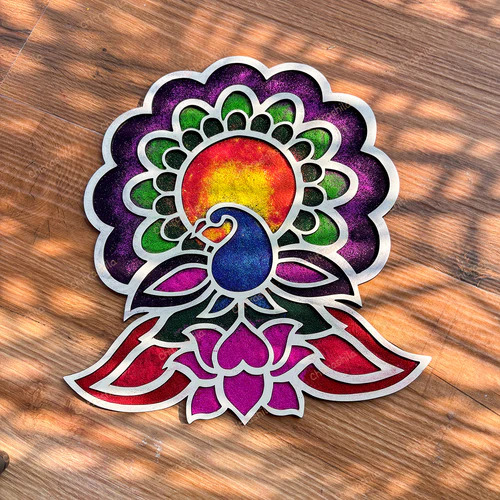 Majestic Peacock Rangoli