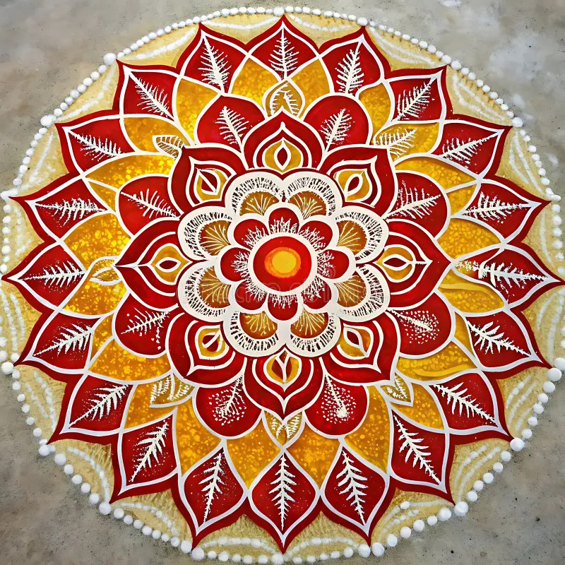Serene Lotus Rangoli