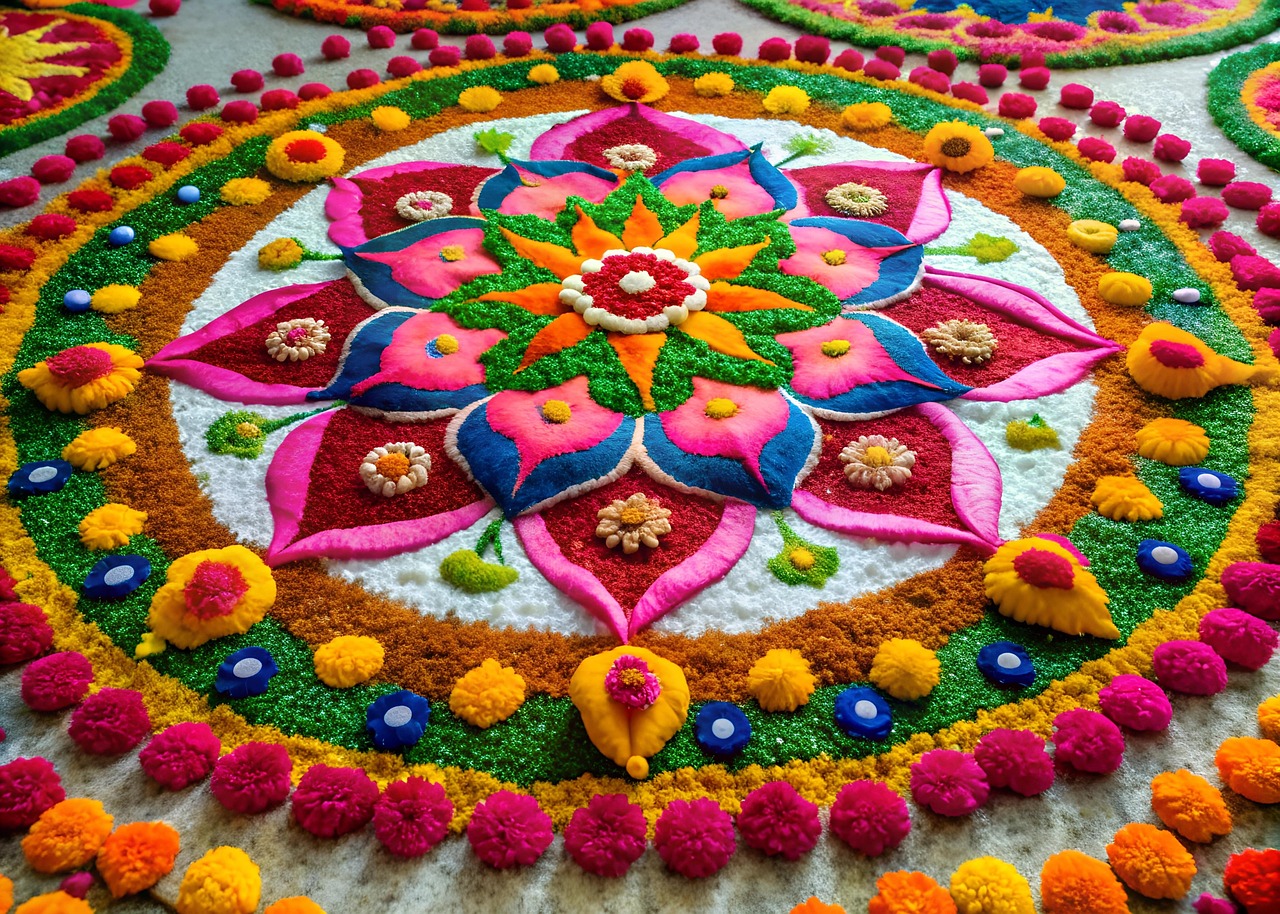 Majestic Peacock Rangoli
